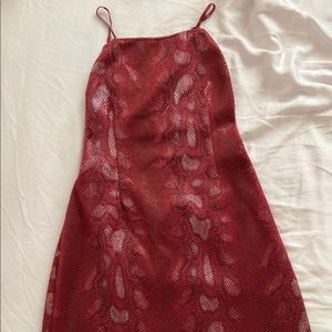 Urban Outfitters textured snake print mini dress